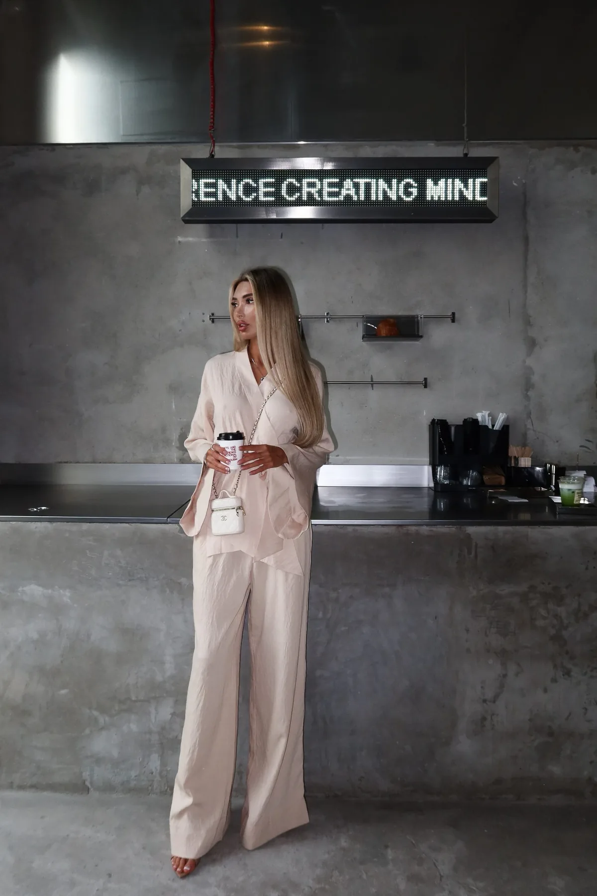 Linen kimono suit