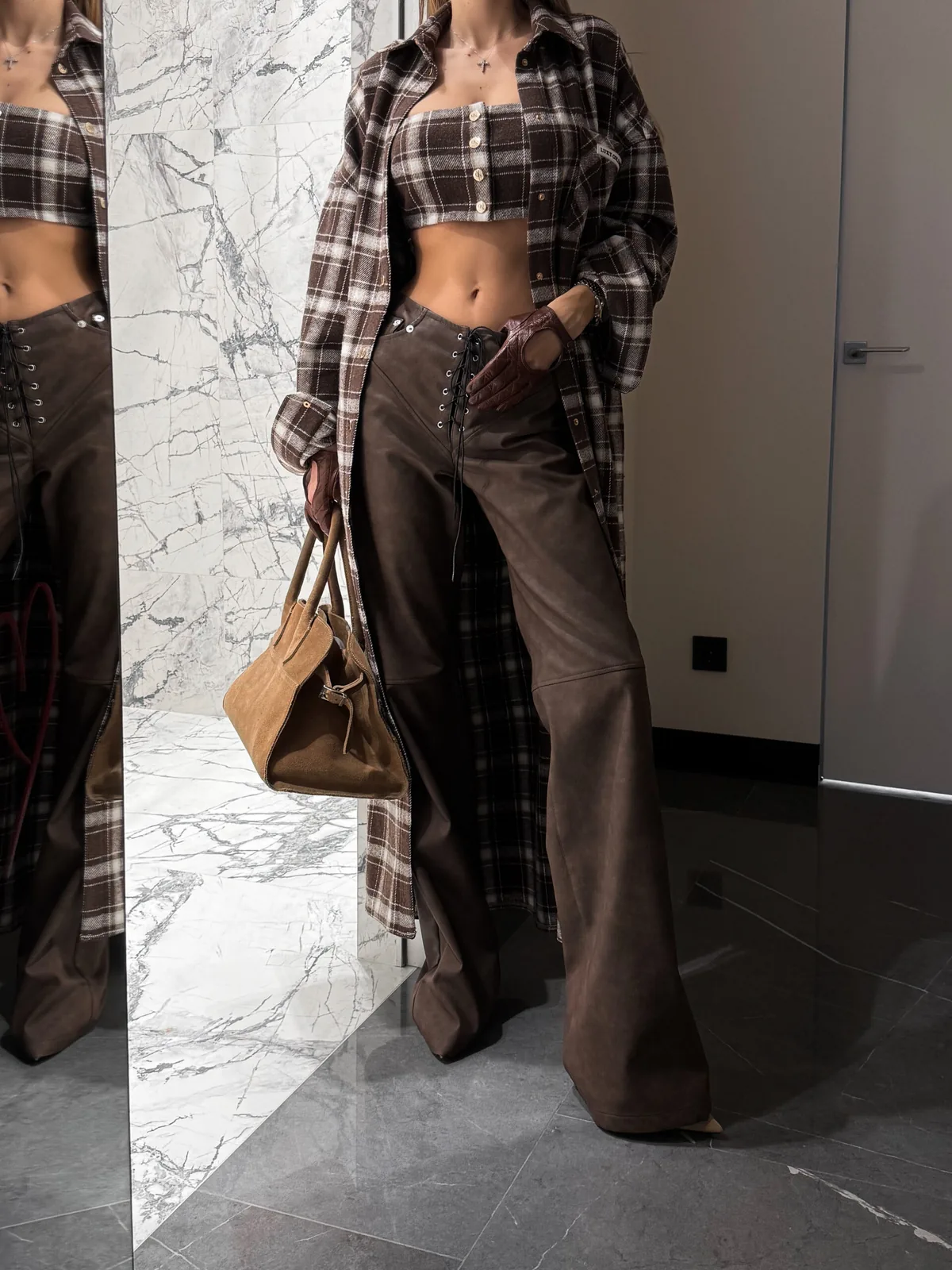 Eco-leather pants