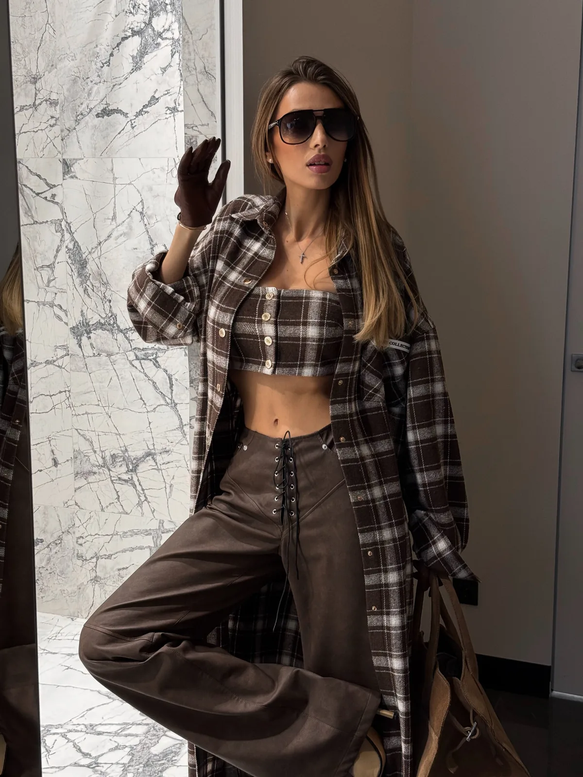 Eco-leather pants