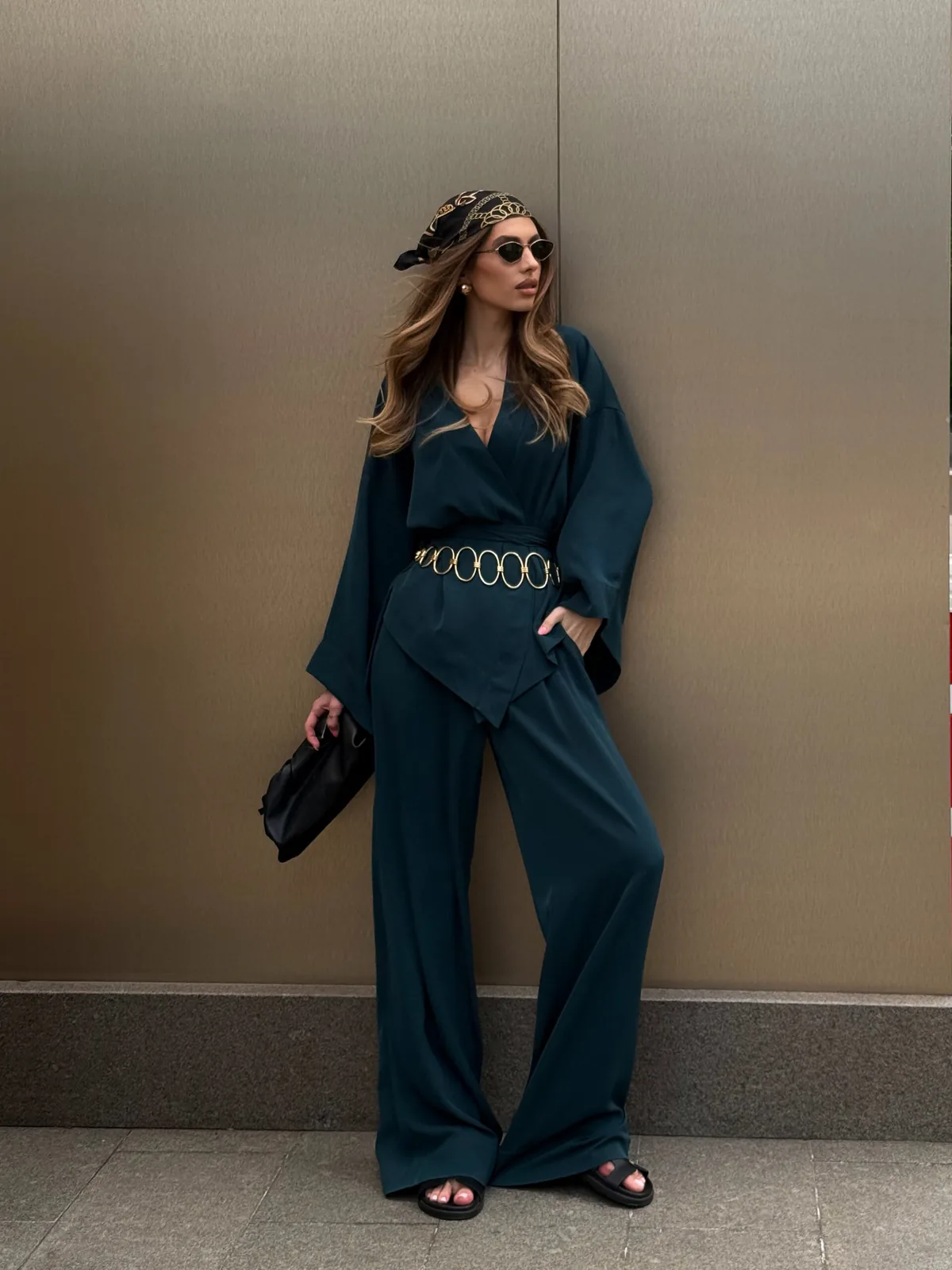 Silk kimono suit