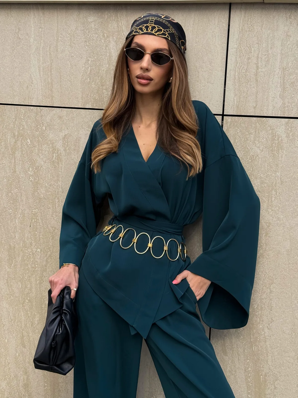 Silk kimono suit