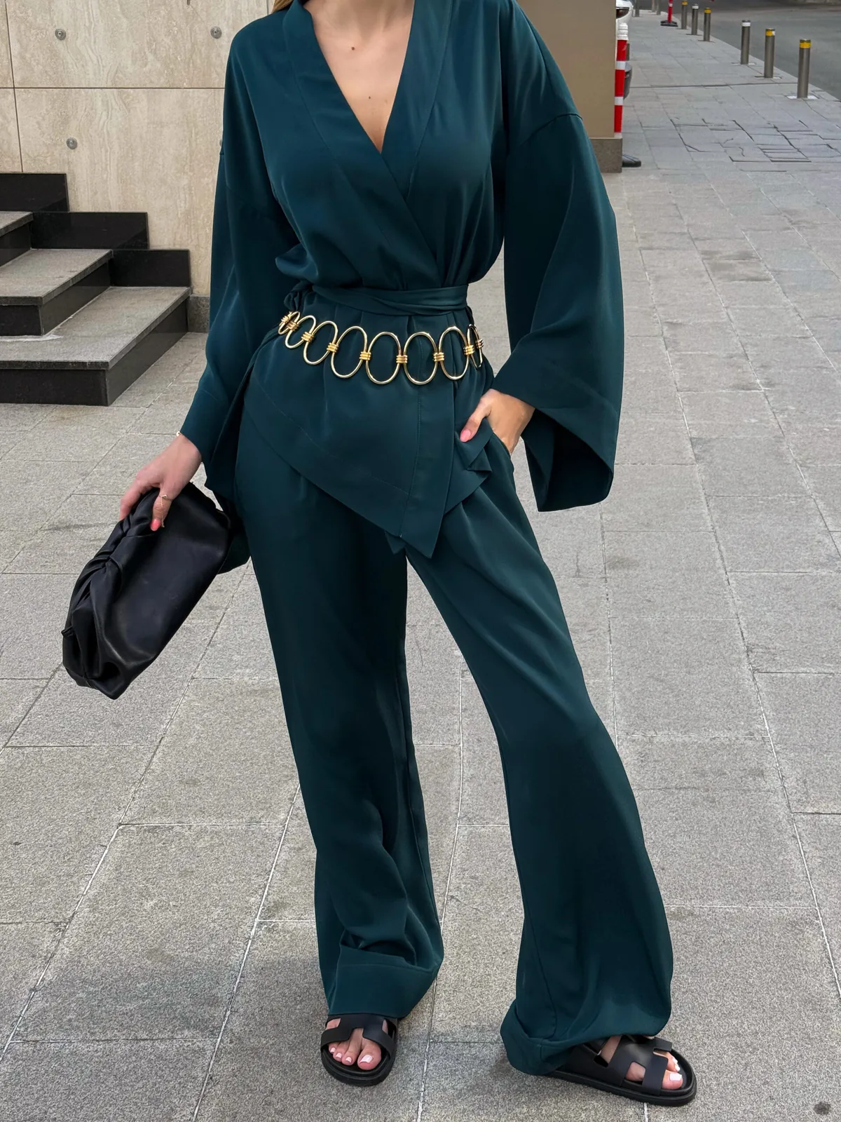 Silk kimono suit