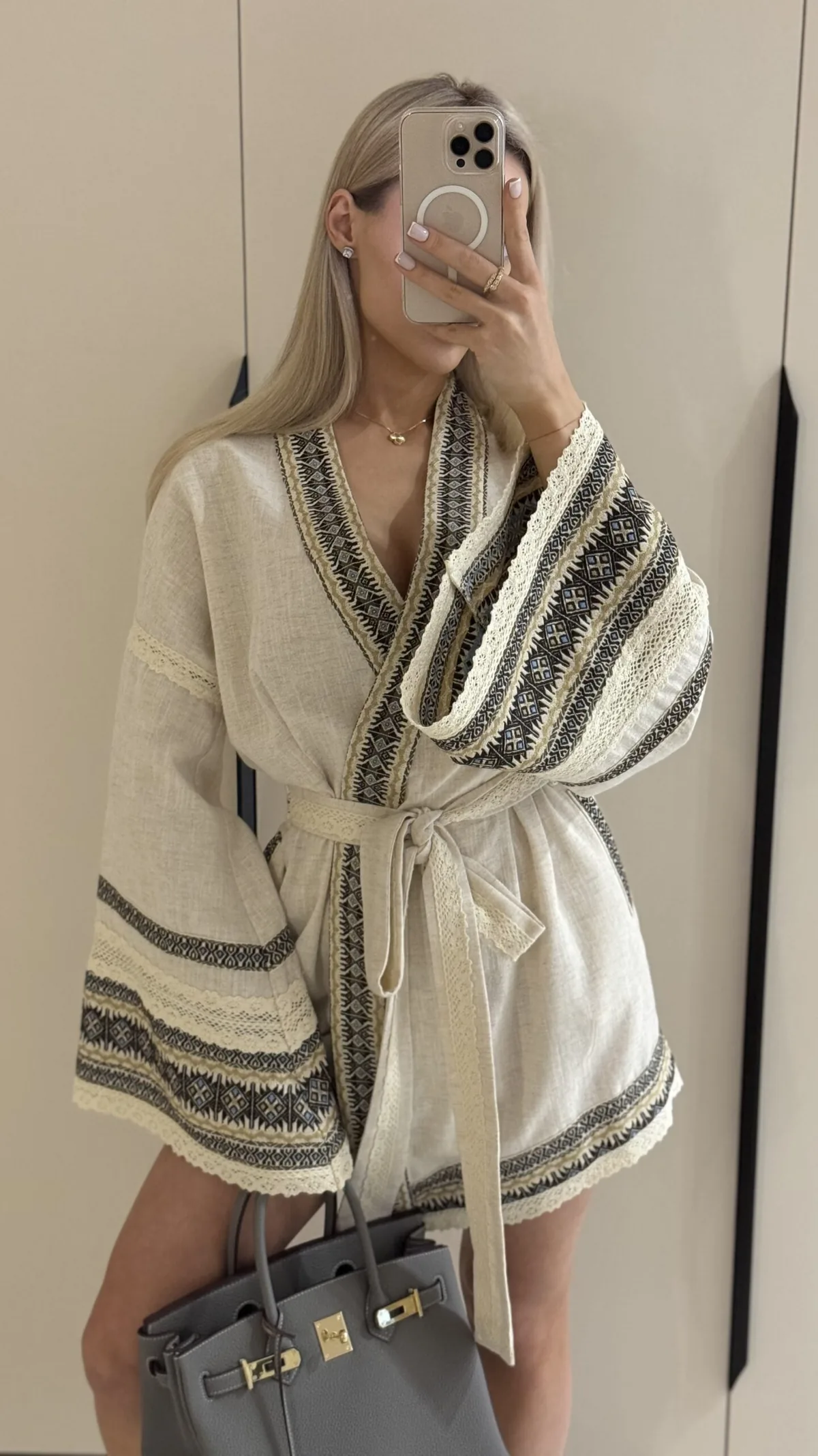 Linen kimono dress